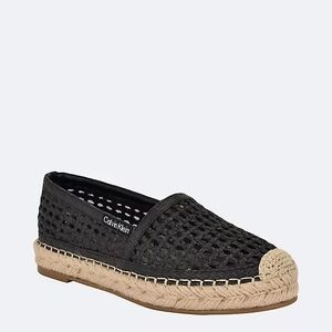 Calvin Klein Black and Tan Espadrilles